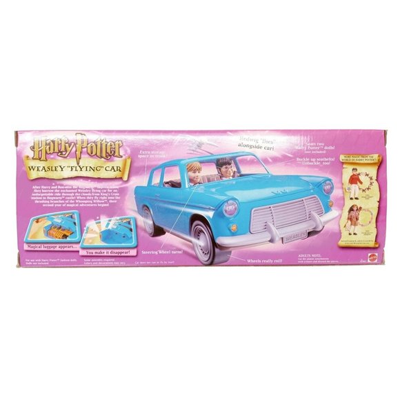 Vintage Harry Potter Weasley Flying Car New Ford Anglia Ron Hermione Owl Mattel - Picture 2 of 12